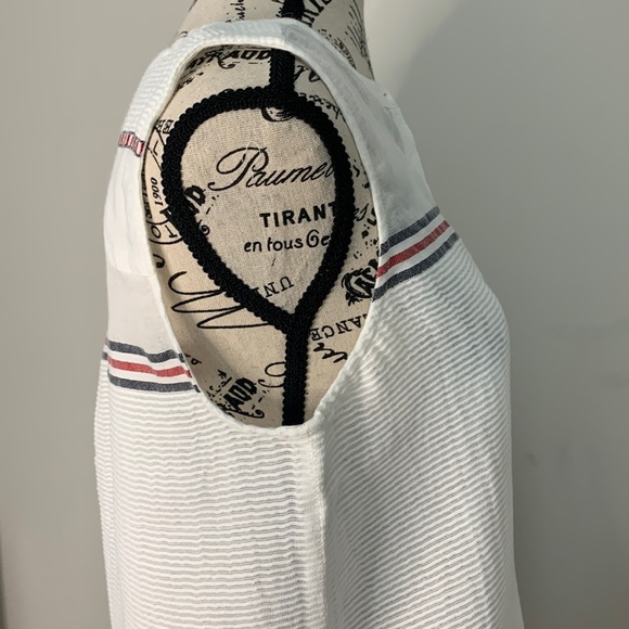 Lucky Brand Stripe Tie Front Blouse Size:S - Picture 8 of 12